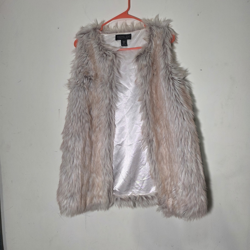 Rachel Zoe Soft Gray Faux Fur Vest